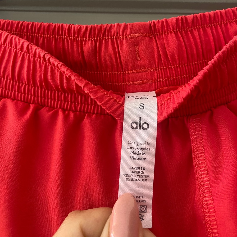 ALO Yoga Red Performance Athletic Shorts - Picture 3 of 3